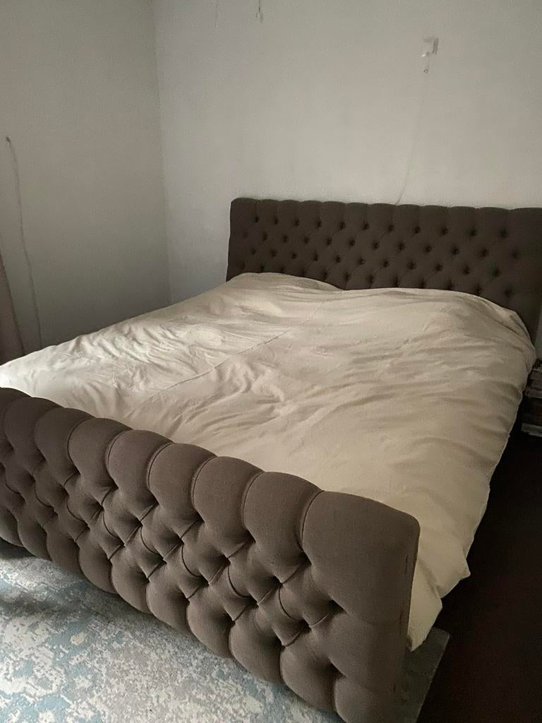 Landelijk bed 180x200, Ophalen, Gebruikt, Tweepersoons, 180 cm