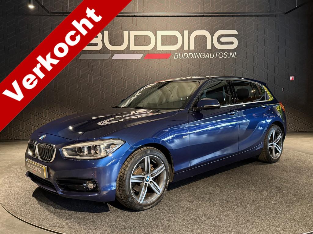 BMW 1-serie 118i High Exe | Sport-Line | Leder | Gr Navi | C, Gebruikt, Blauw, Bedrijf, 650 kg