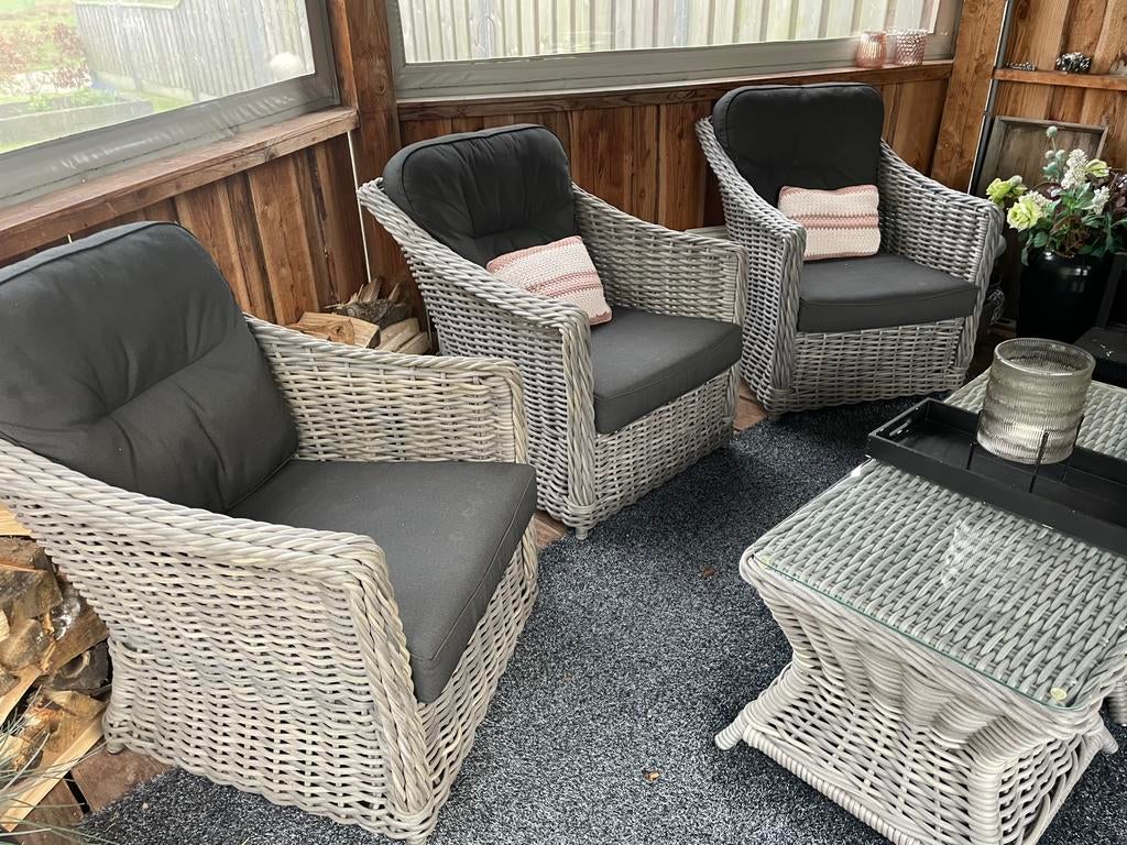 Apple Bee lounge set, Tuin en Terras, Ophalen, Zo goed als nieuw, Wicker, Stoel