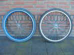 2 lichtmetalen velgen met banden 36 spaken., Fietsen en Brommers, Ophalen of Verzenden, Gebruikt, Algemeen, Wiel