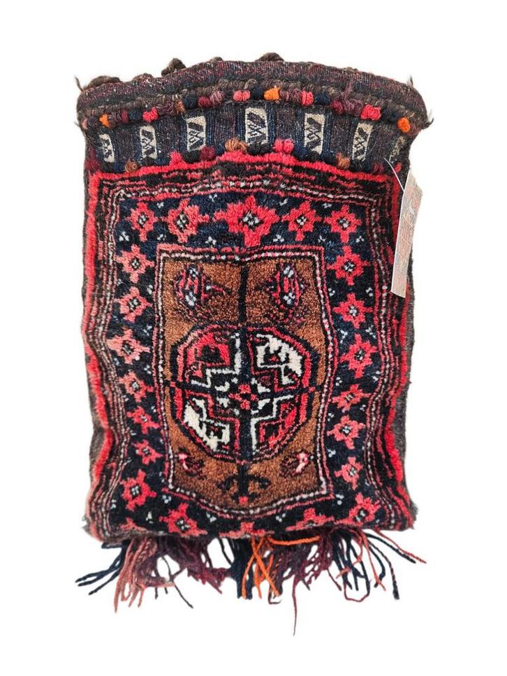 Handgeknoopt Perzisch wol Camelbag Bouchara 34x40cm, Antiek en Kunst, Antiek | Kleden en Textiel, Ophalen of Verzenden