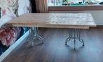 Prachtige brocante eettafel met stoelen, Ophalen, Gebruikt, 200 cm of meer, 50 tot 100 cm