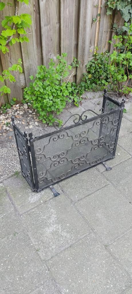 Smeedijzeren haardscherm, Ophalen of Verzenden, Houthaard