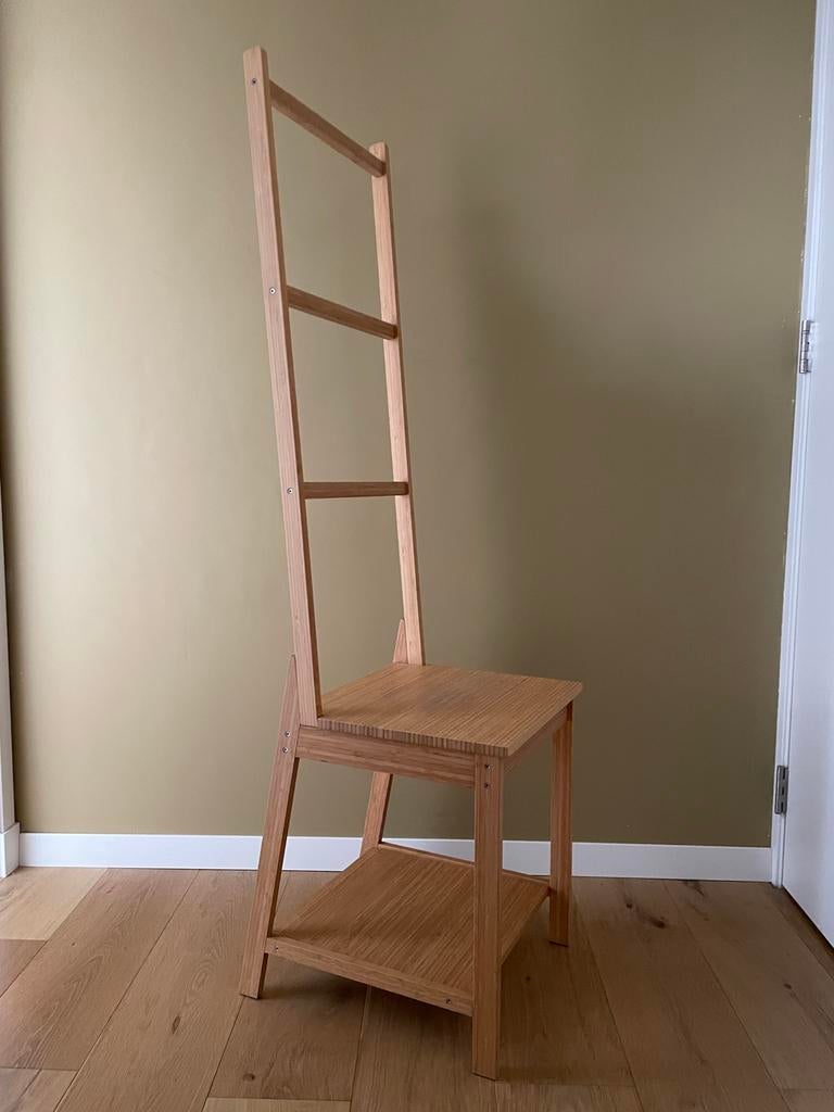 IKEA Rågrund bamboe stoel met handdoekenrek, Ophalen, Gebruikt, Bruin, Eén