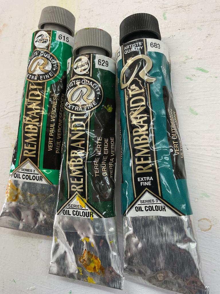 3x Rembrandt olieverf 40ml tubes, Hobby en Vrije tijd, Verzenden, Zo goed als nieuw, Olieverf