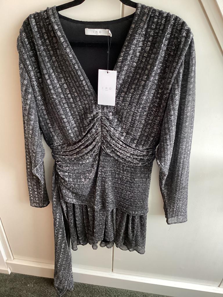 IRO paris zilver jurk maat 42 nieuw, Kleding | Dames, Jurken, Zwart, Maat 42/44 (L), Nieuw, Ophalen of Verzenden
