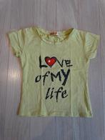 Geel shirt mt 104-110, Kinderen en Baby's, Kinderkleding | Maat 104, Ophalen of Verzenden, Zo goed als nieuw, Meisje, Shirt of Longsleeve