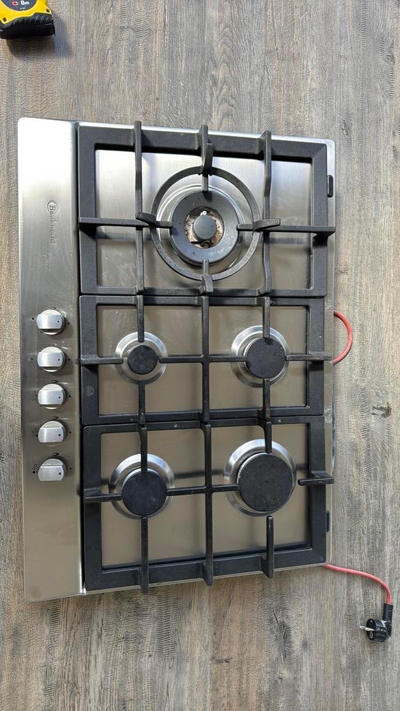 Bauknecht iXelium gaskookplaat met 5 pitten en wokbrander, Witgoed en Apparatuur, Kookplaten, Ophalen, Gebruikt, Inbouw, Gas