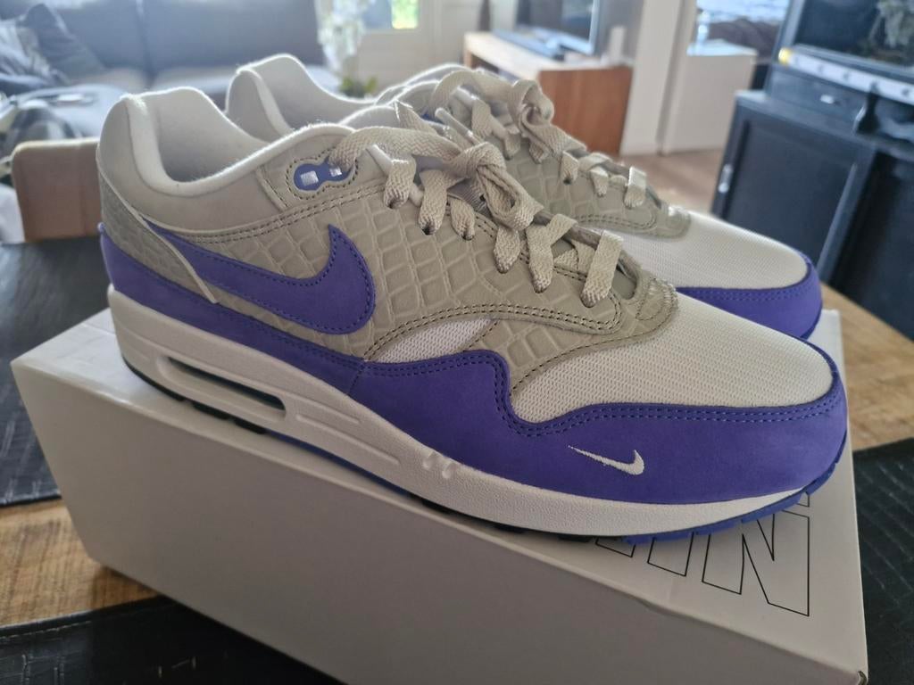 Nike air max one 1 custom croc us 12 eu 46 DS Nike by you, Ophalen, Blauw, Nike, Nieuw