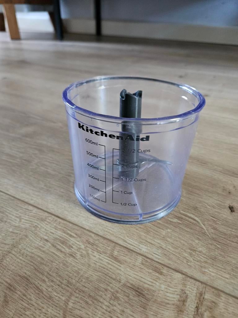 Kitchenaid Hakmolen - Losse Kom met Mes, Minder dan 1 liter, Ophalen of Verzenden, Gebruikt, Vaatwasserbestendig