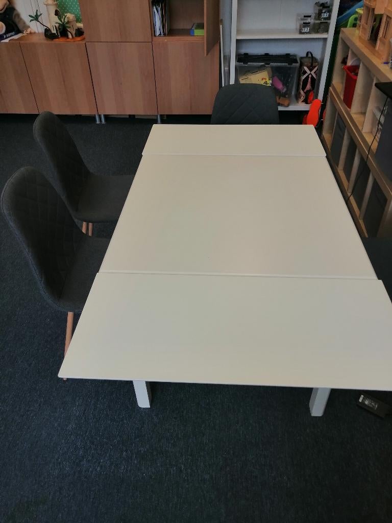 Tafel, Huis en Inrichting, Tafels | Eettafels, Ophalen, Gebruikt, 100 tot 150 cm, Vierkant