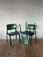 Galvanitas vintage school stoelen stoel groen retro, Ophalen, Twee, Overige kleuren, A