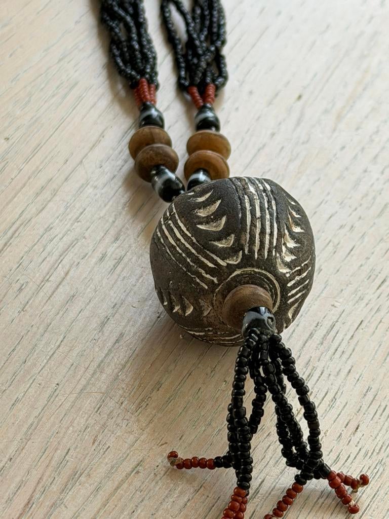 Afrikaanse ketting, Ophalen of Verzenden, Zo goed als nieuw, Zilver, Overige materialen