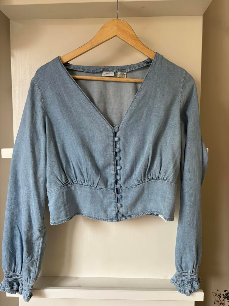 Levi's Top blouse Tamara Ls denim blauw spijker maat M 38, Kleding | Dames, Tops, Zo goed als nieuw, Maat 38/40 (M), Blauw, Lange mouw