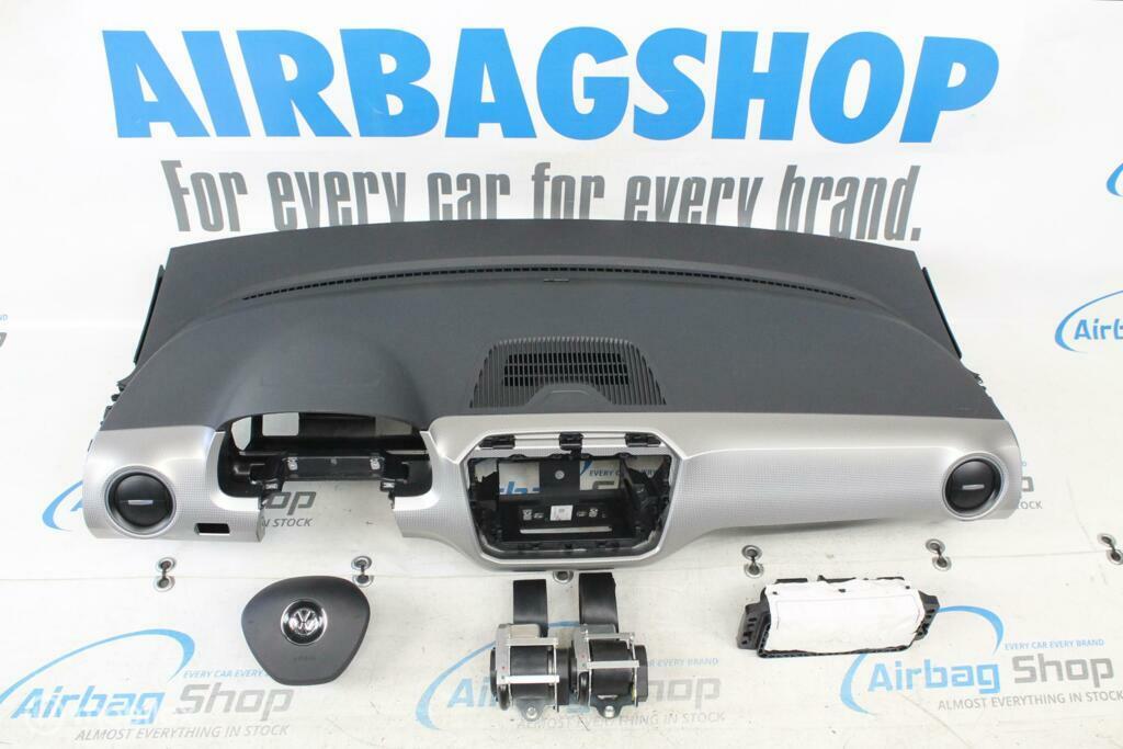 Airbag set Dashboard zwart/zilver Volkswagen Up 2016-heden, Gebruikt, Ophalen of Verzenden