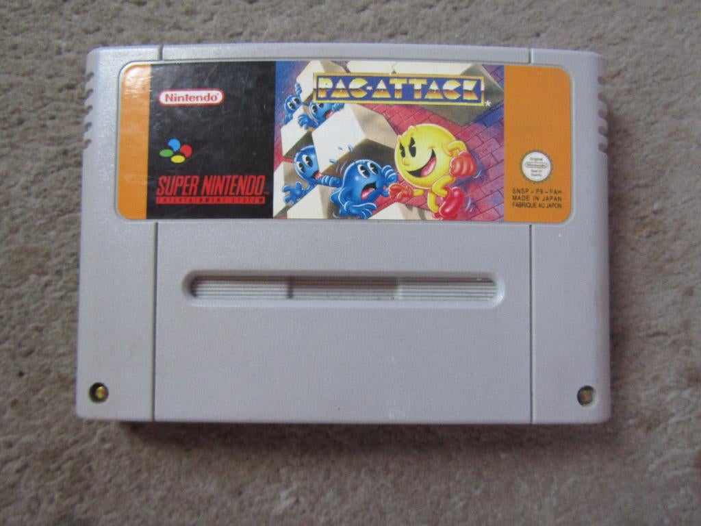 SNES spel: Pac attack, Spelcomputers en Games, Games | Nintendo Super NES, Puzzel en Educatief, Gebruikt, 1 speler, Ophalen of Verzenden