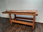 Authentieke houten werkbank met 1 bankschroef, Ophalen, Gebruikt