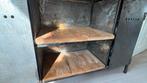 Industrieel dressoir / tv-meubel van metaal en hout, Ophalen, Gebruikt, 150 tot 200 cm, Minder dan 100 cm