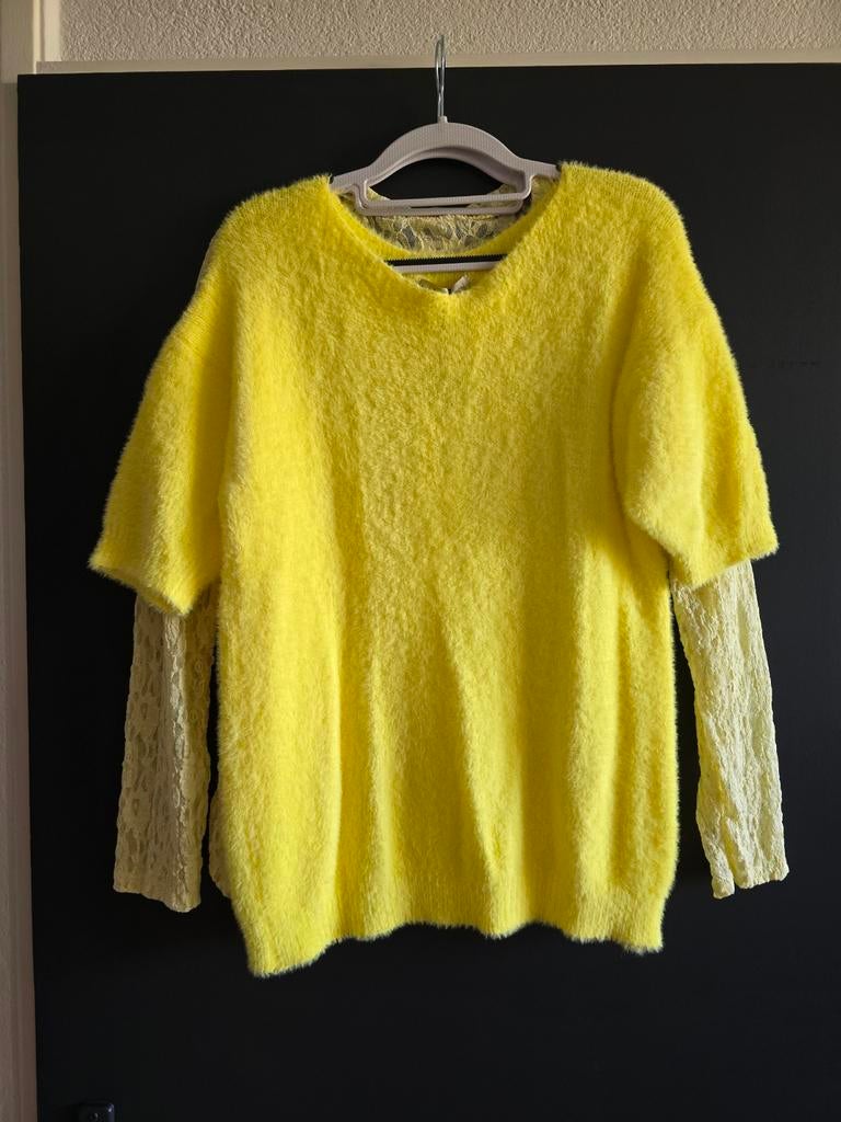 Nieuwe trui mohair geel 40 42 44 46, Kleding | Dames, Truien en Vesten, Ophalen of Verzenden, Nieuw, Geel