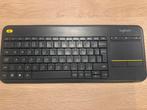 LOGITECH K400 Plus Draadloos Touch Toetsenbord Zwart, Computers en Software, Toetsenborden, Ophalen, Gebruikt, Multimediatoetsen