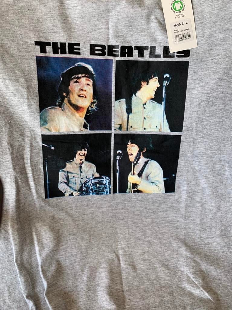 The Beatles T shirt, Ophalen of Verzenden, Nieuw, Maat 52/54 (L), Grijs