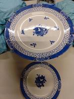 Vintage Blauw Wit bord en bordje, Ophalen of Verzenden