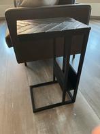 Zwarte mango houten bijzettafel/laptoptafel, Huis en Inrichting, Tafels | Bijzettafels, Ophalen, Minder dan 55 cm, Zo goed als nieuw