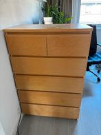 IKEA Malm ladekast, 6 lades, eiken kleur, Huis en Inrichting, Kasten | Ladekasten, Ophalen, Gebruikt, 5 laden of meer, 100 tot 150 cm