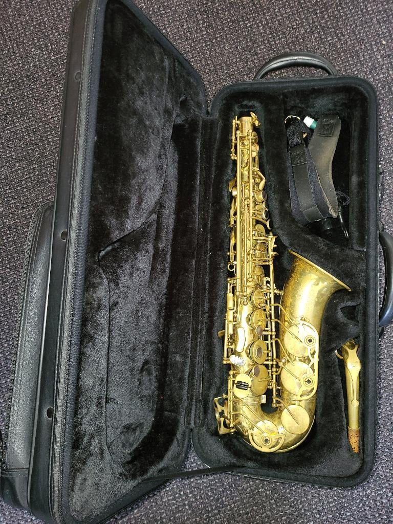 Saxofoon, Muziek en Instrumenten, Blaasinstrumenten | Saxofoons, Ophalen, Gebruikt, Alt, Met koffer