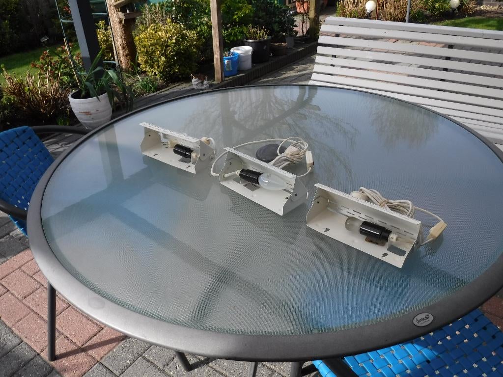 3 mooie wandlampjes., Ophalen, Gebruikt, Metaal