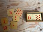 Houten speelgoed educatief leren tellen in doosje, Ophalen of Verzenden, Gebruikt, Overige typen