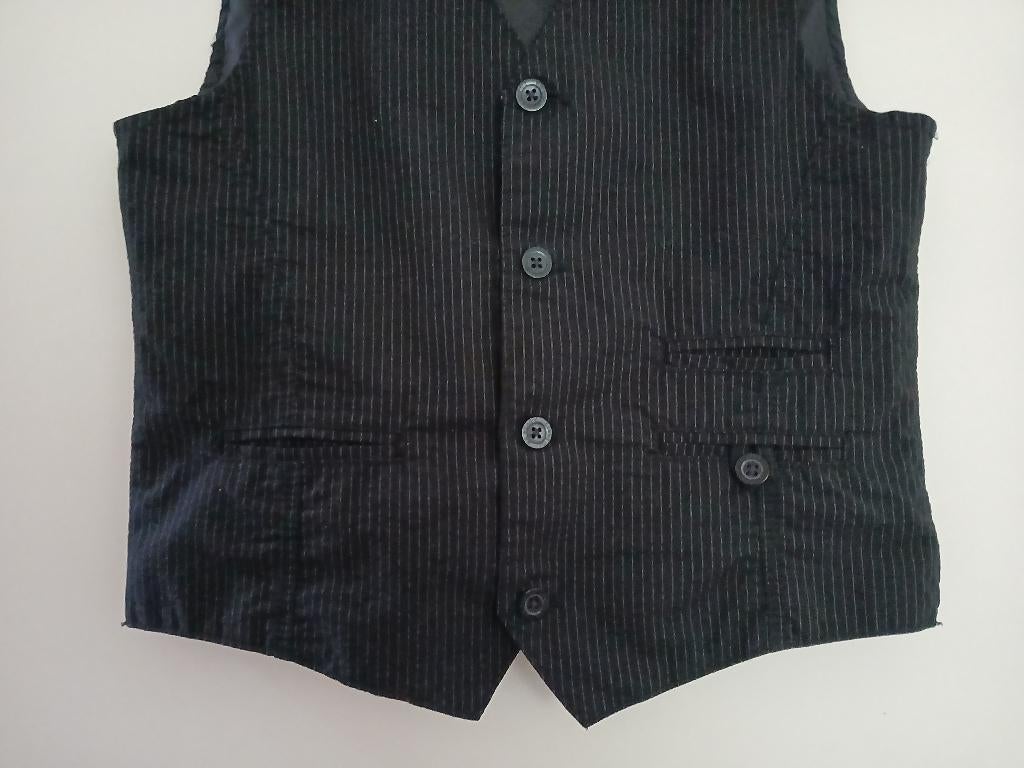 Gilet jongen maat 158 - 164 zwart met subtiel streepje ZGAN, Trui of Vest, Ophalen of Verzenden, Zo goed als nieuw, HERE & THERE