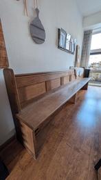 Antieke Kerkbank - 280 cm lang, Gebruikt, Antiek, Landelijk, Bruin, Ophalen of Verzenden