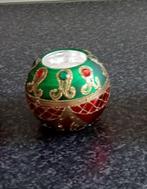 KERST: 3 excl glazen waxine licht houders goud/groen/rood, Ophalen of Verzenden, Nieuw