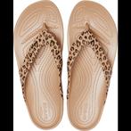 Nieuwe Crocs Kadee II Leopard Flip - Maat 38, Slippers, Beige, Nieuw, Ophalen of Verzenden