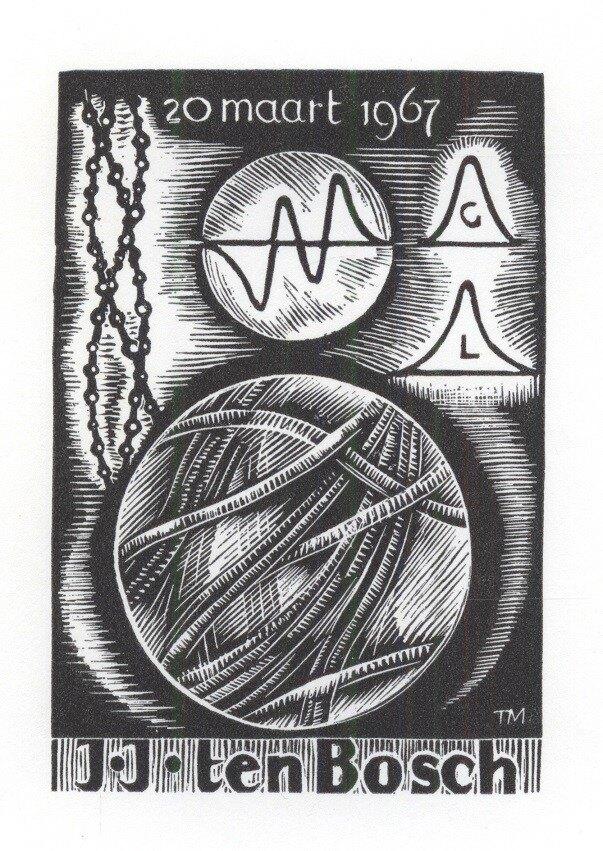 1731 Ex Libris Nederland : Thijs Mauve, 1967, Verzenden