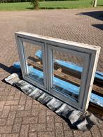 Hardhouten kozijn, Doe-het-zelf en Verbouw, Kozijnen en Schuifpuien, Gebruikt, Raamkozijn, Inclusief glas, 75 tot 150 cm