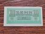 Biljet 10 Reichspfennig Duitse Wehrmacht Tweede Wereldoorlog, Ophalen of Verzenden, Duitsland, Overige typen