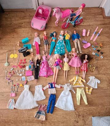 Heel veel Barbie's met accessoires 