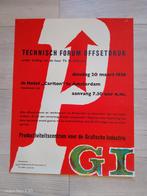 Technisch forum offsetdruk  1956, Ophalen of Verzenden, A1 t/m A3, Reclame, Rechthoekig Staand