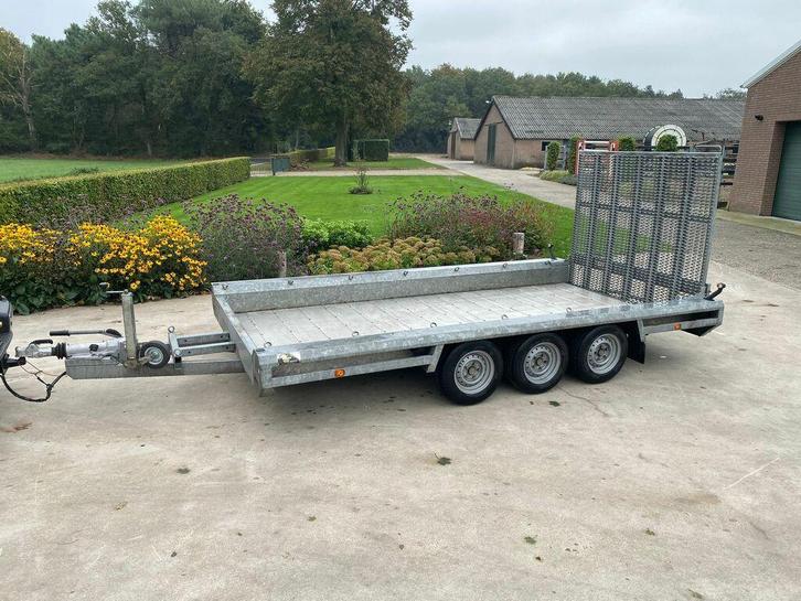 Hulco machinetransporter aanhanger 2022 lange klep, Auto diversen, Aanhangers en Bagagewagens, Gebruikt