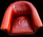 2 Chesterfield club fauteuils bruin rood leer + BEZORGING, Huis en Inrichting, Fauteuils, Gebruikt, ., Chesterfield, Ophalen of Verzenden