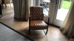 Bruine industriële fauteuil., Minder dan 75 cm, Zo goed als nieuw, 50 tot 75 cm, Ophalen