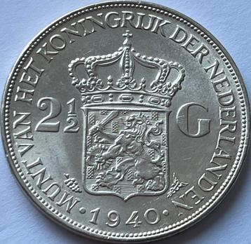 2,5 gulden 1940 topkwaliteit! beschikbaar voor biedingen