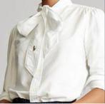 ZGAN blouse met strik van Ralph Lauren maat 36, Wit, Ophalen of Verzenden, Zo goed als nieuw, Ralph Lauren