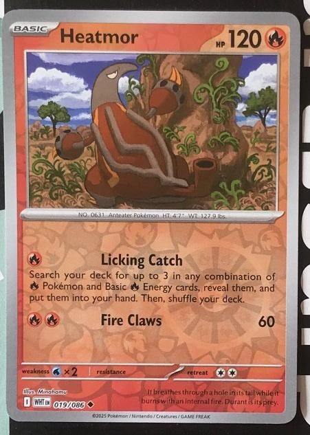 Pokemon - Heatmor (WHT 019) - Reverse holo.., Ophalen of Verzenden, Nieuw, Losse kaart, Foil