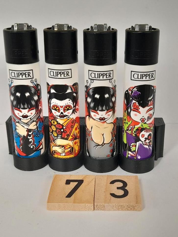 sets van 4 clipper aanstekers, Verzamelen, Rookartikelen, Aanstekers en Luciferdoosjes, Nieuw, Aansteker, Ophalen of Verzenden