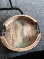 Zware houten massief dienblad, Ophalen, Zo goed als nieuw