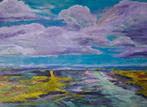 Impressionistisch Landschap met Wolken, Ophalen of Verzenden