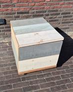 Steigerhouten opbergkist op wieltjes, Ophalen of Verzenden, 50 tot 100 cm, 50 tot 75 cm, Minder dan 50 cm